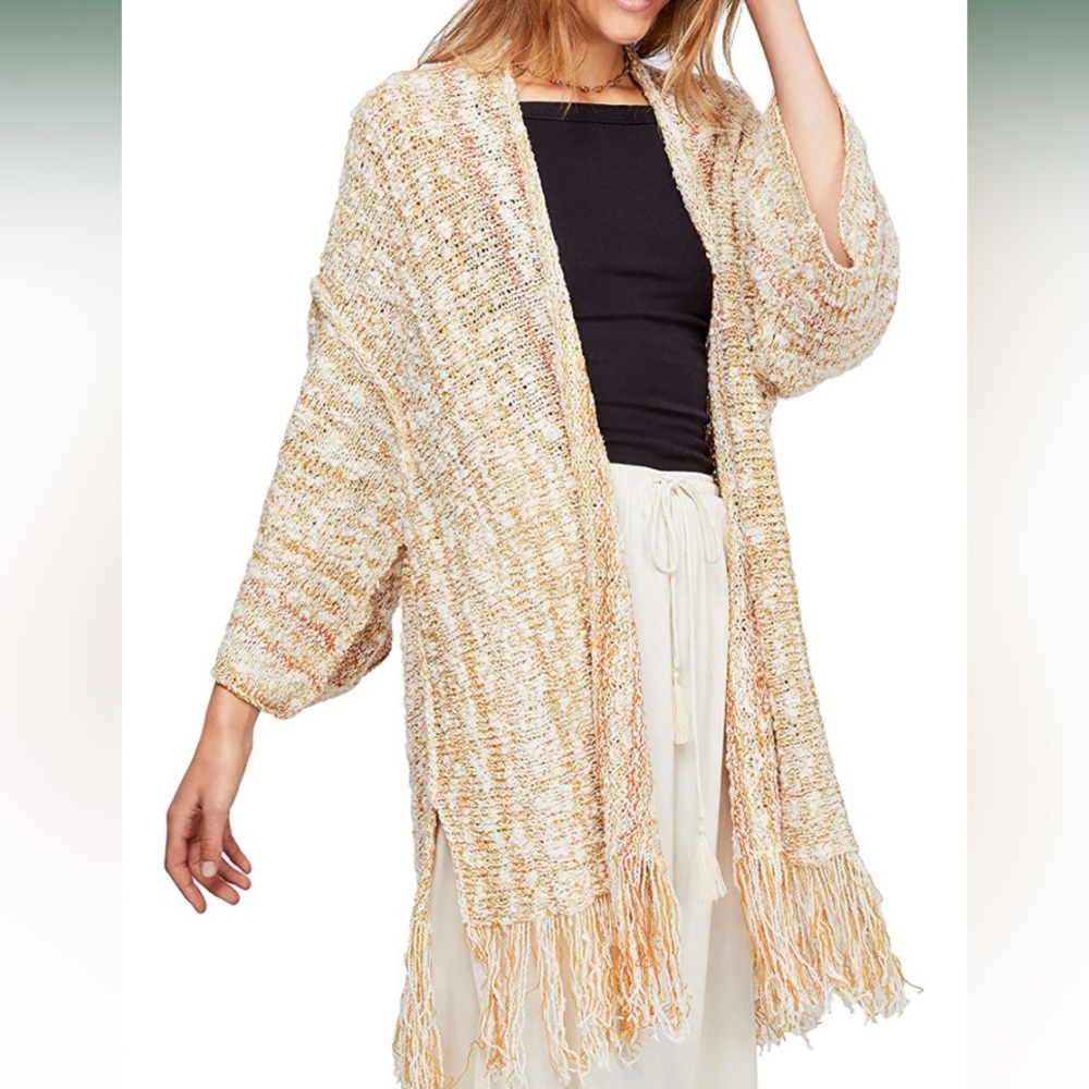 Free People Lucia Fringe Cardigan